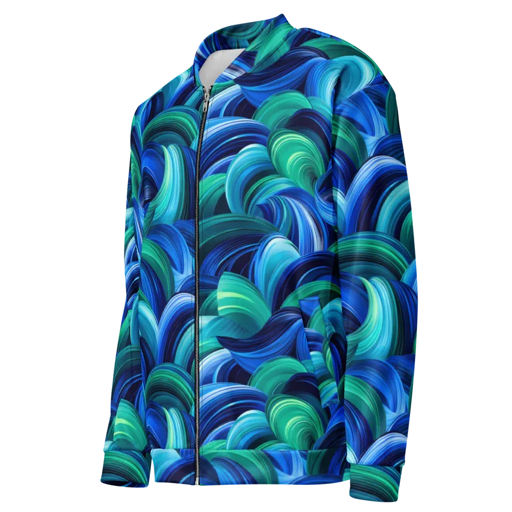 Emerald Surge on Bomber Jacket — Left Front
