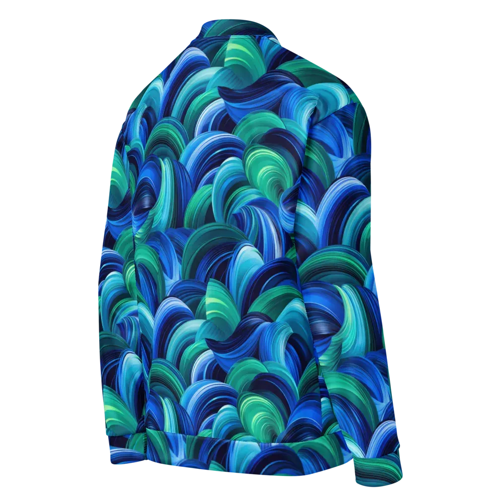 Emerald Surge on Bomber Jacket — Right Back