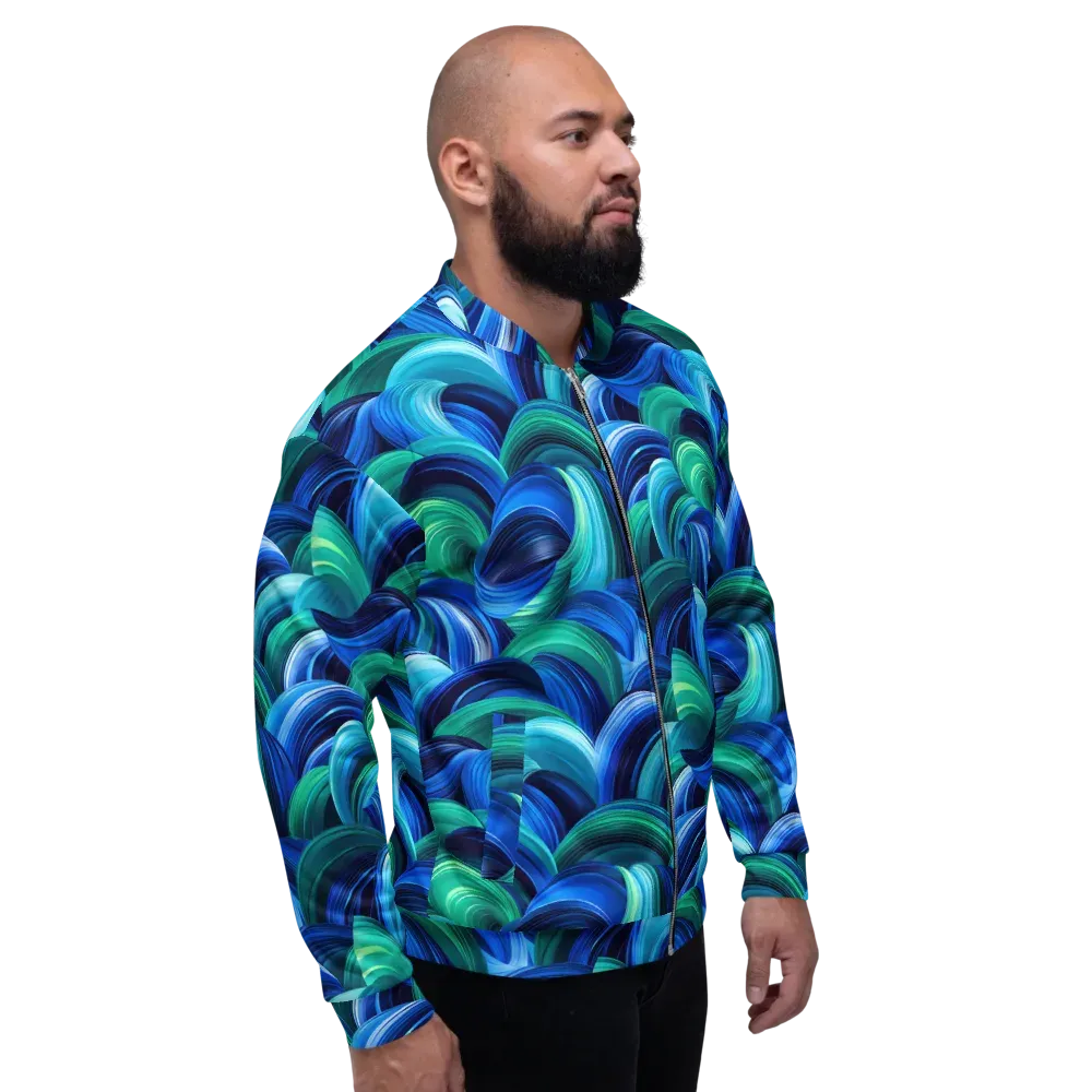Emerald Surge on Bomber Jacket — Right