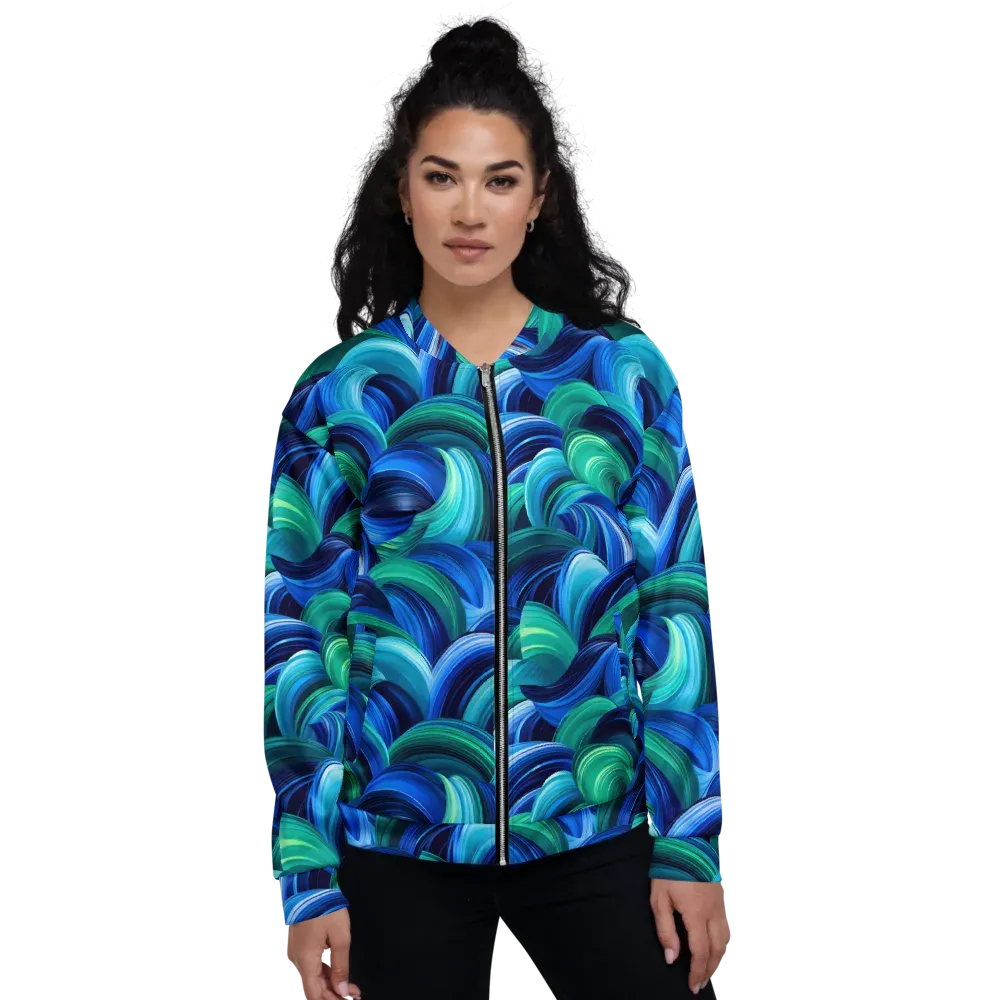Emerald Surge on Bomber Jacket — Front
