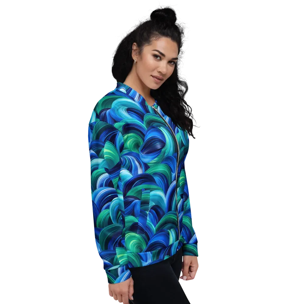 Emerald Surge on Bomber Jacket — Right