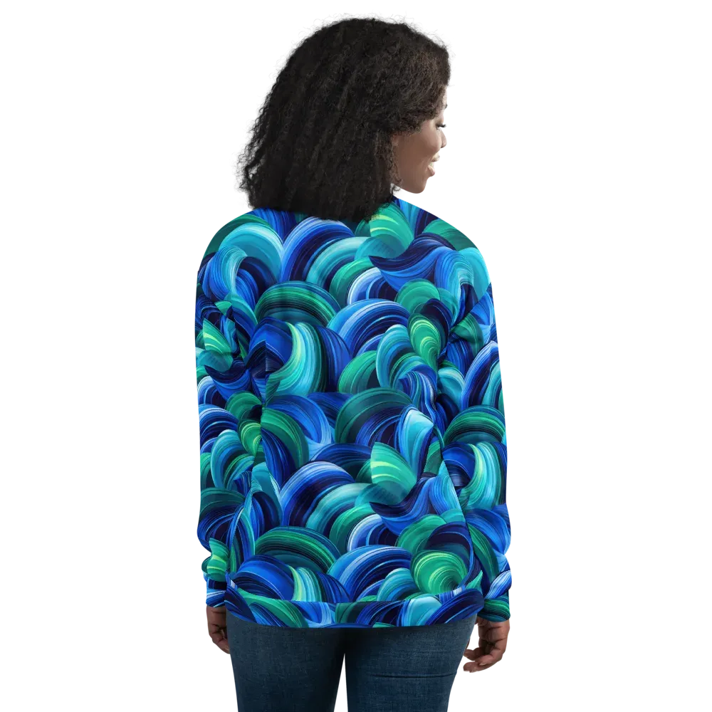Emerald Surge on Bomber Jacket — Back