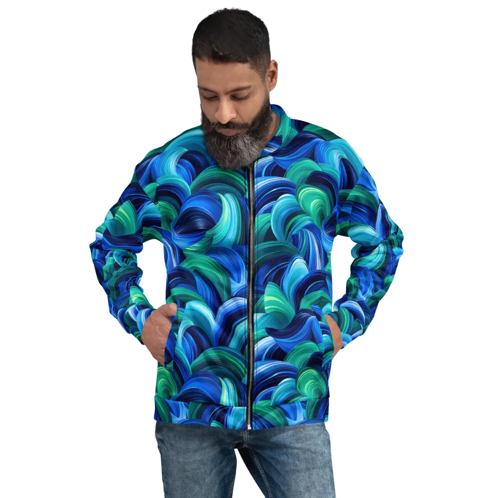 Emerald Surge on Bomber Jacket — Front