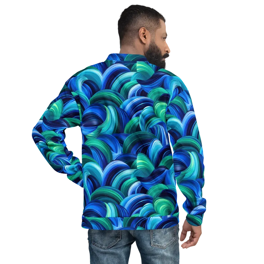 Emerald Surge on Bomber Jacket — Back