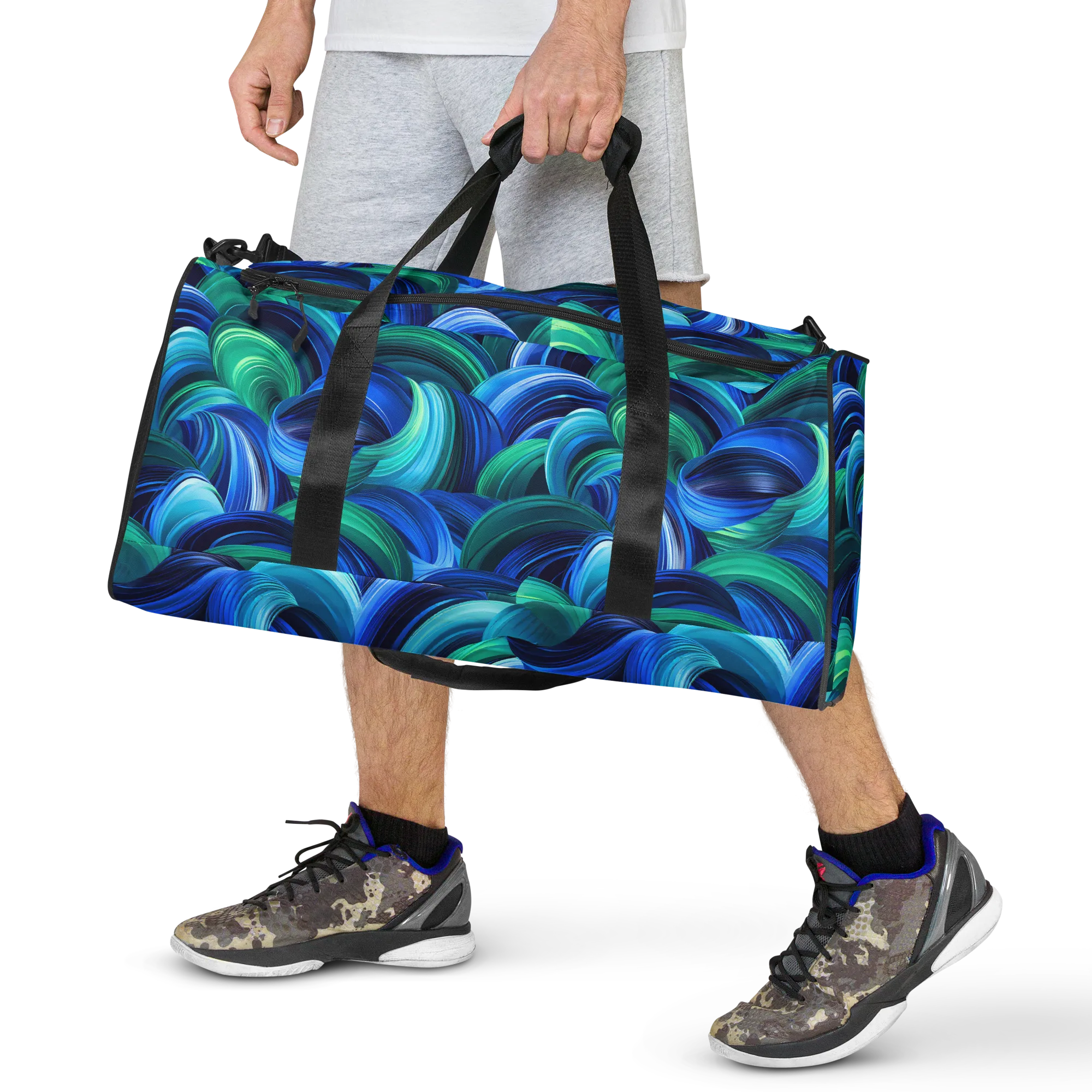 Emerald Surge on Duffle Bag — Front