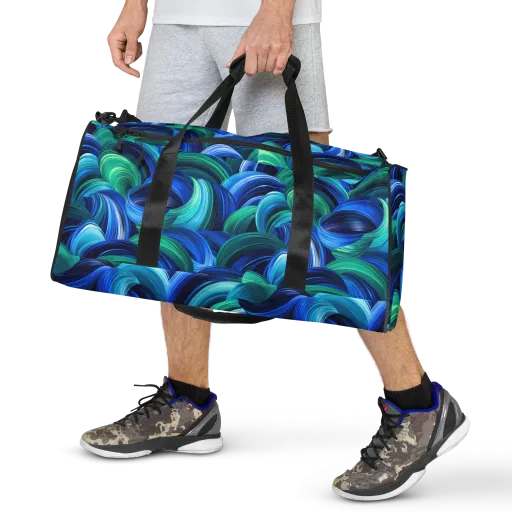Emerald Surge on a Duffle Bag