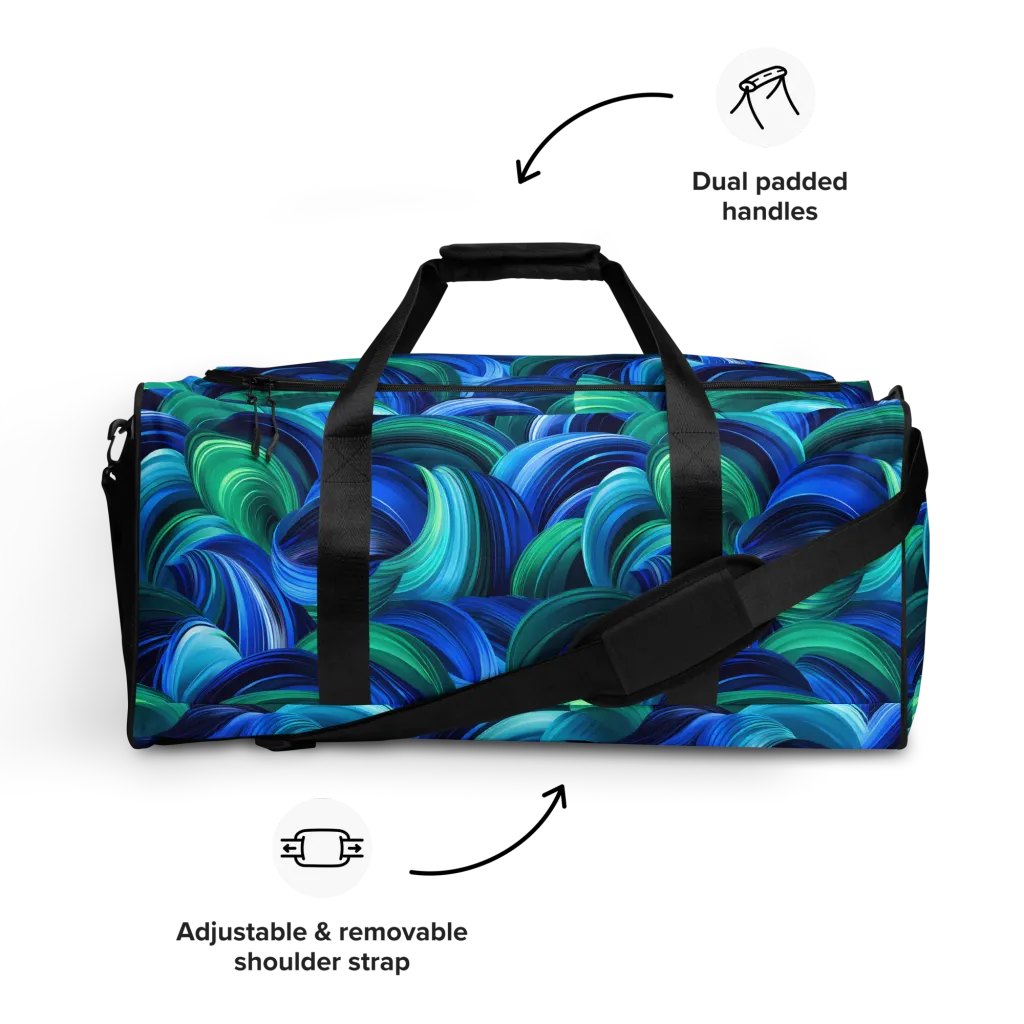Emerald Surge on Duffle Bag — Front