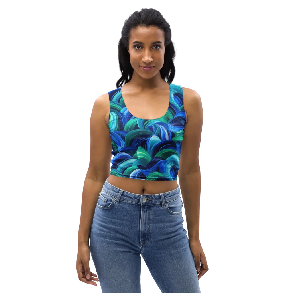 Emerald Surge on Crop Top — Front