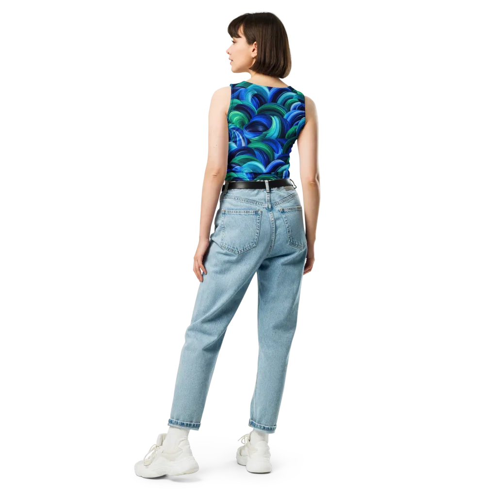 Emerald Surge on Crop Top — Back