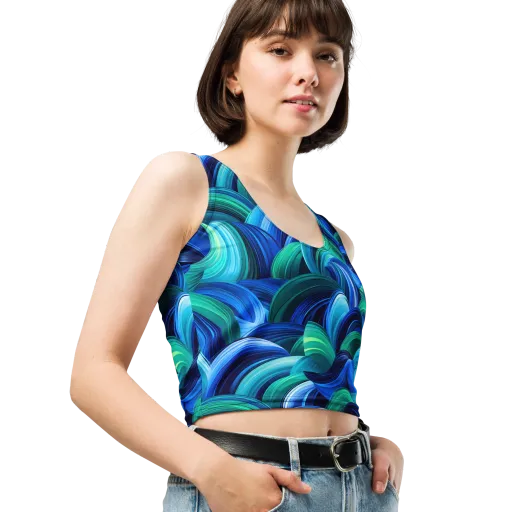 Emerald Surge on a Crop Top