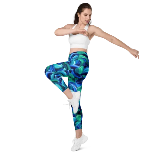 Emerald Surge on a Leggings with Pockets