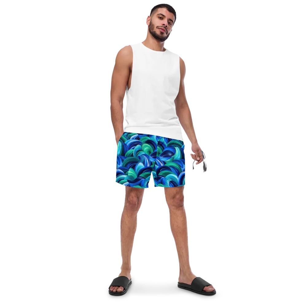 Emerald Surge on Swim Trunks — Front