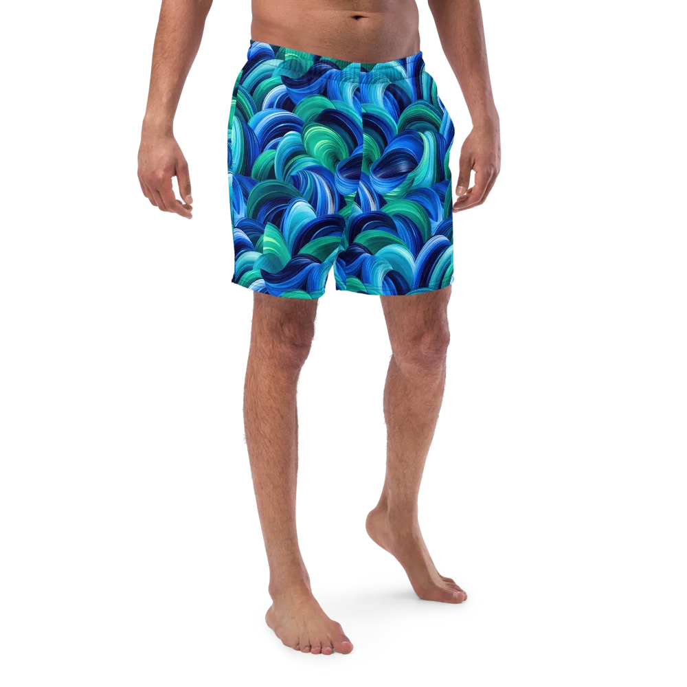 Emerald Surge on Swim Trunks — Front