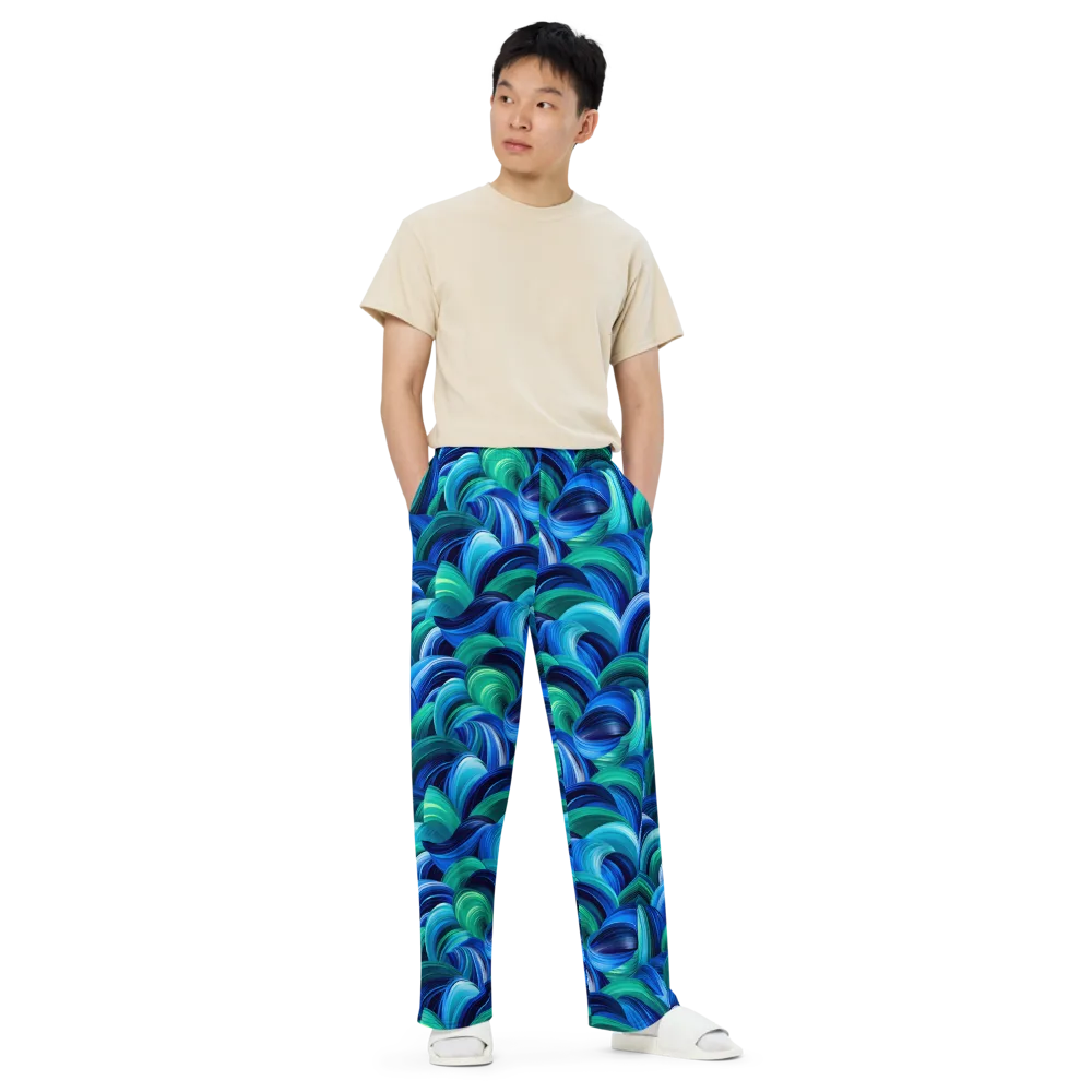 Emerald Surge on Wide-Leg Pants — Front