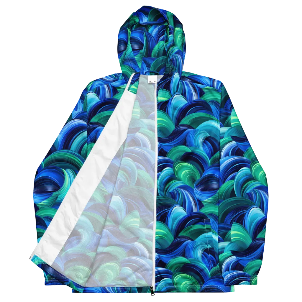 Emerald Surge on Men's Windbreaker — Front