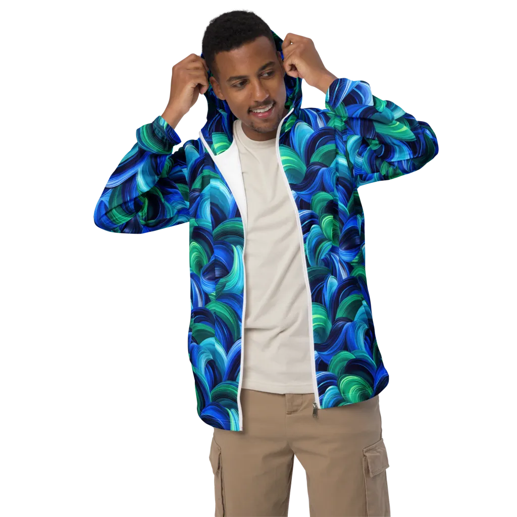 Emerald Surge on Men's Windbreaker — Front