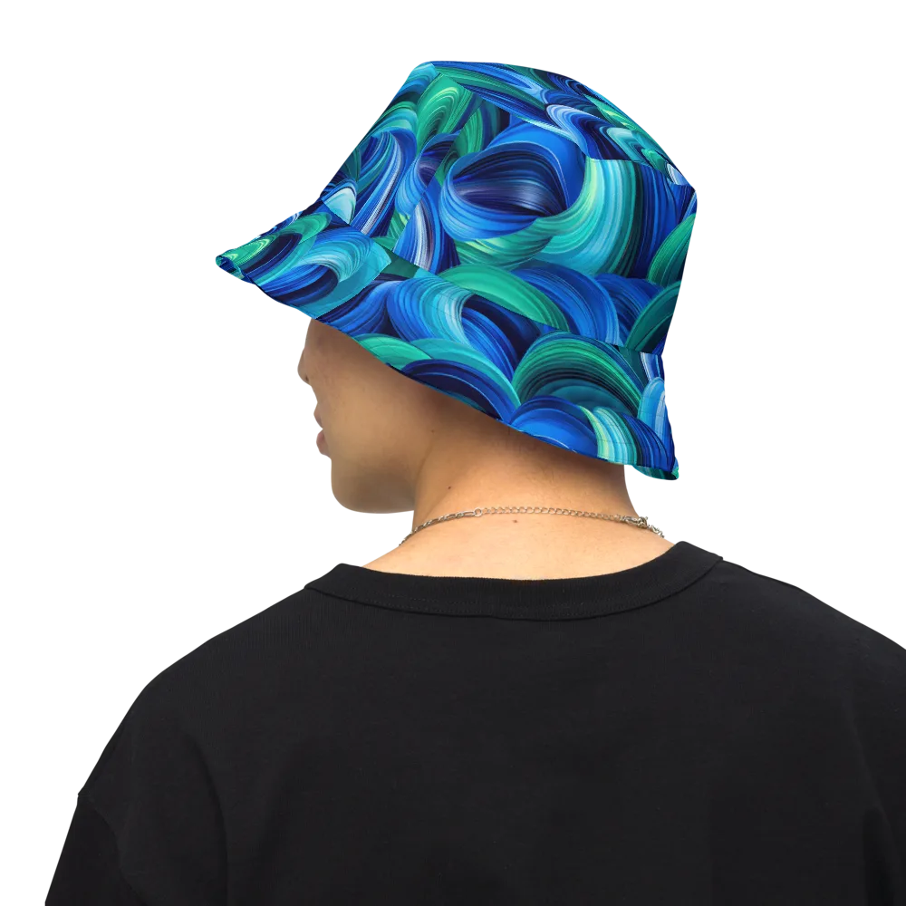 Emerald Surge on Reversible Bucket Hat — Back Inside