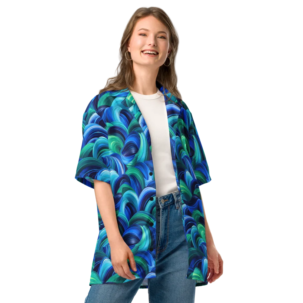 Emerald Surge on Button Shirt — Front