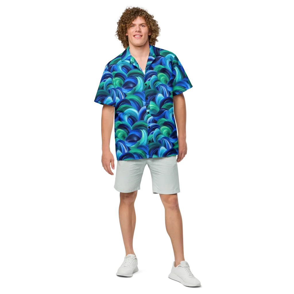 Emerald Surge on Button Shirt — Front