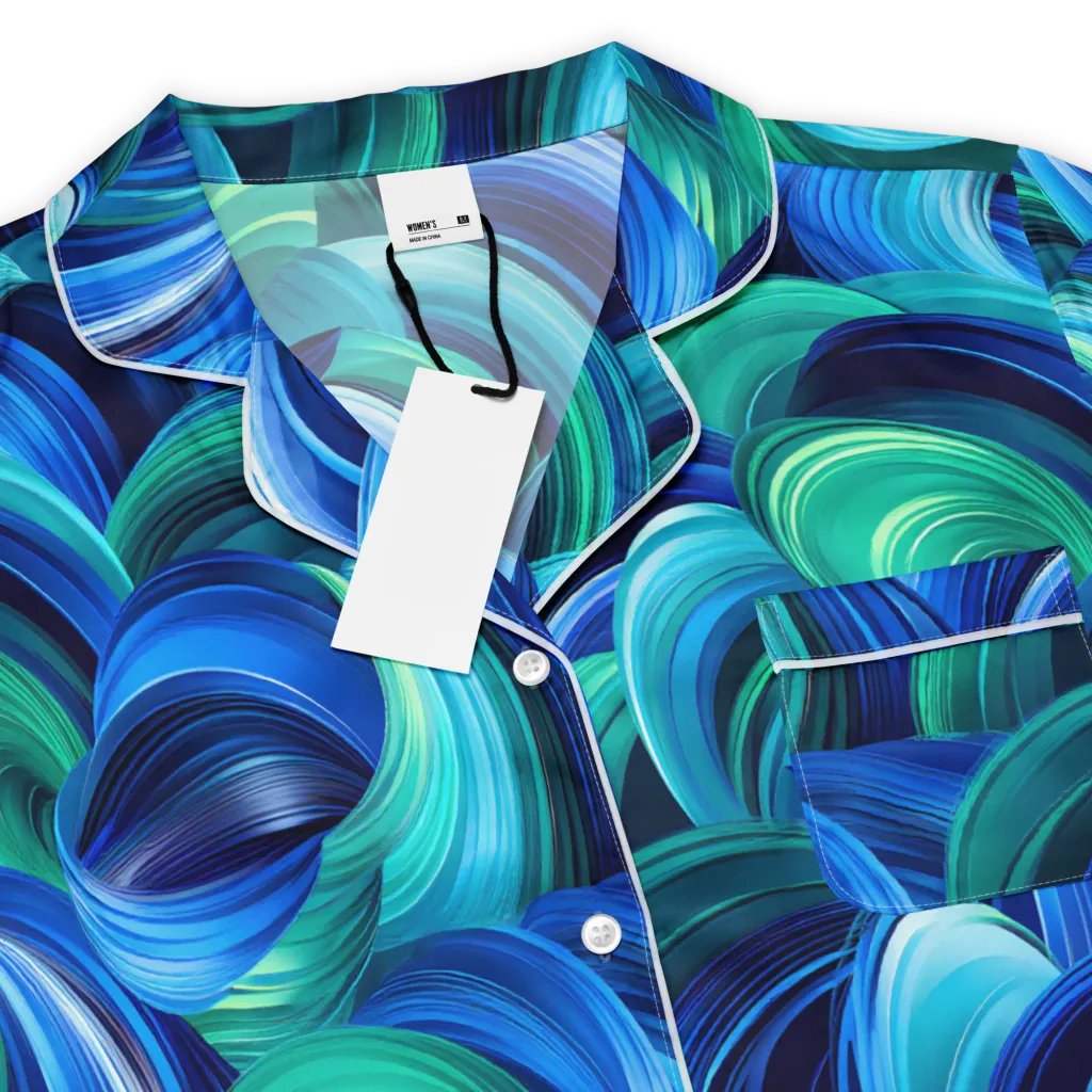 Emerald Surge on Women's Short Sleeve Pajama Top — Product details