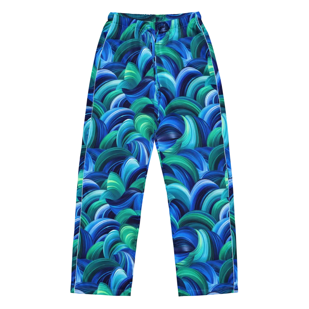 Emerald Surge on Women's Pajama Pants — Front