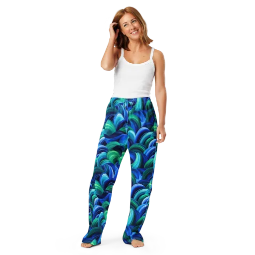 Emerald Surge on a Women's Pajama Pants