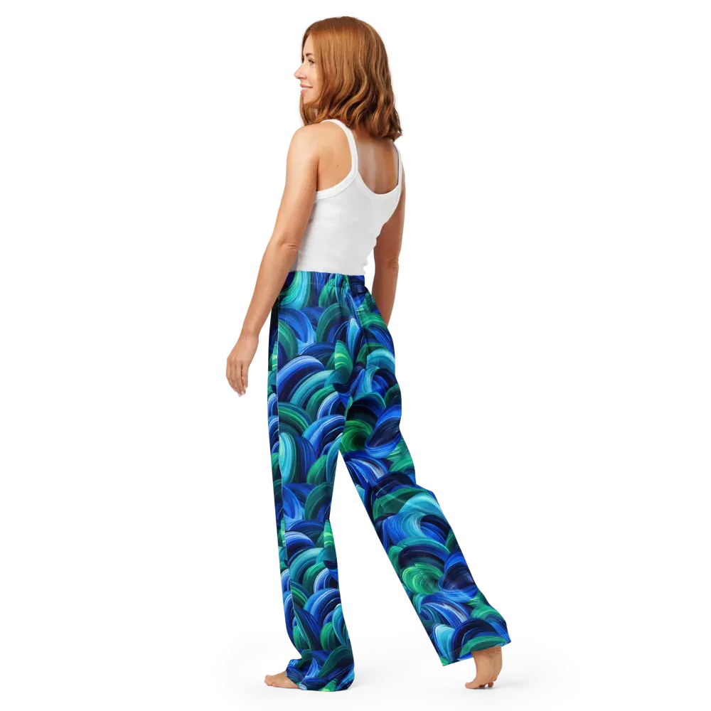 Emerald Surge on Women's Pajama Pants — Back