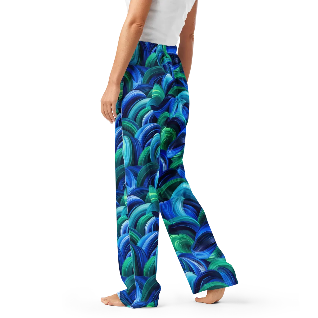 Emerald Surge on Women's Pajama Pants — Left