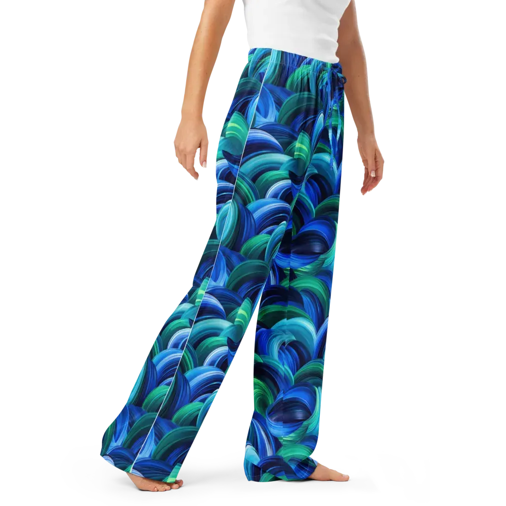 Emerald Surge on Women's Pajama Pants — Right Front