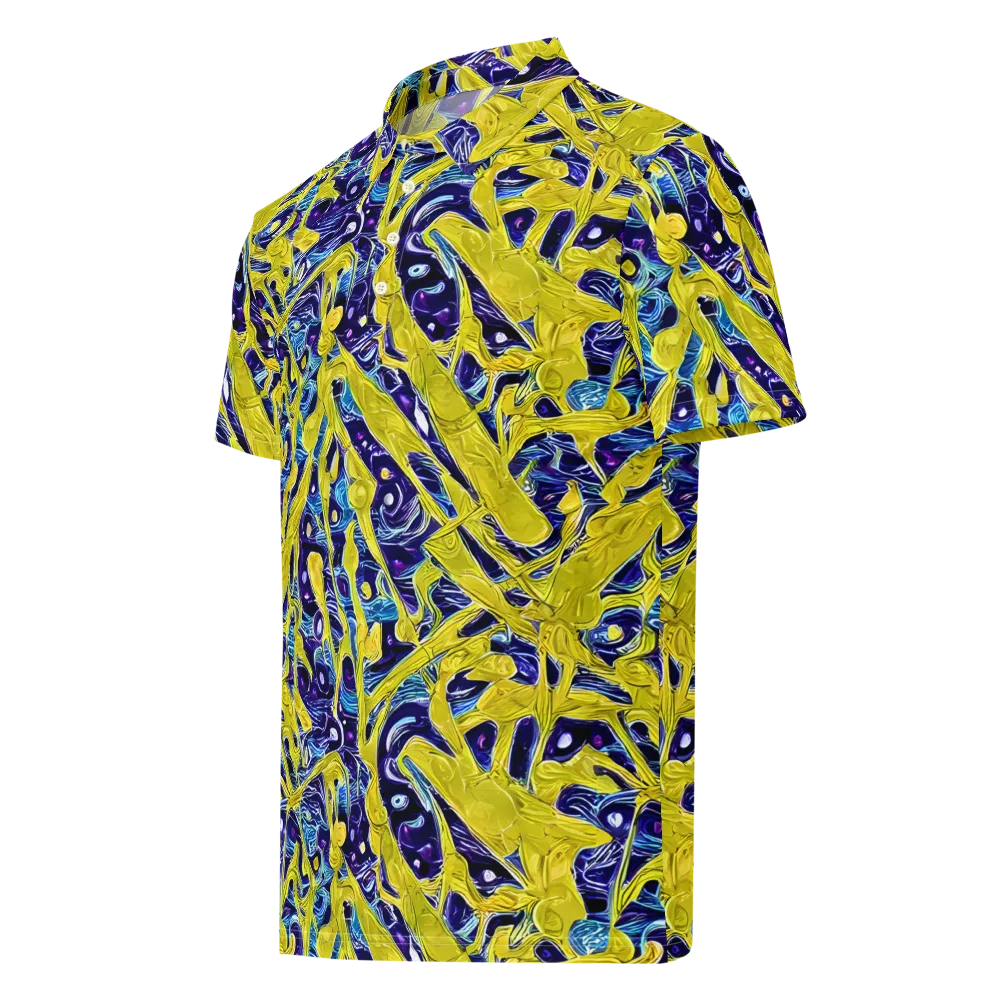 Liquid Sun on Men's Slim Fit Polo Shirt — Left Front