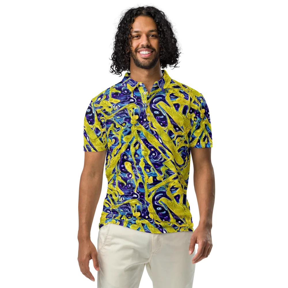 Liquid Sun on Men's Slim Fit Polo Shirt — Front