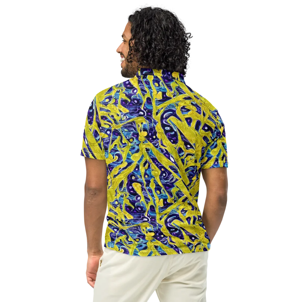Liquid Sun on Men's Slim Fit Polo Shirt — Back