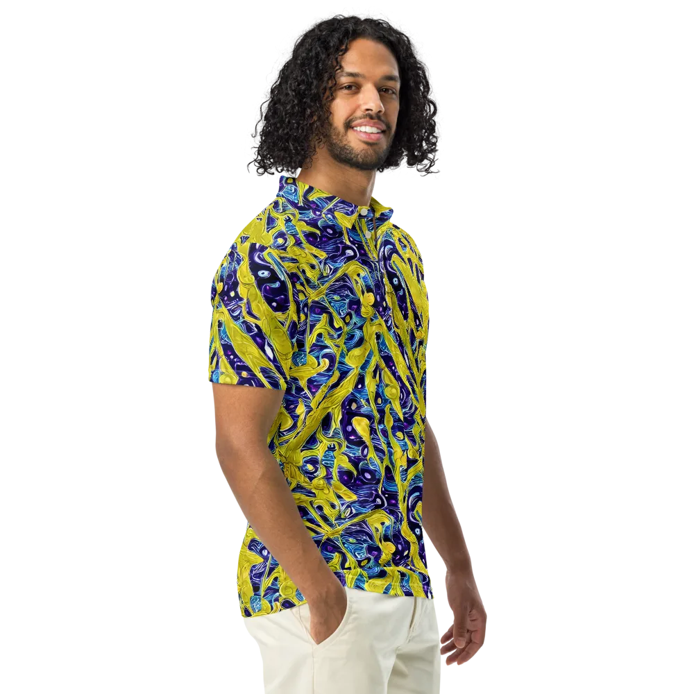 Liquid Sun on Men's Slim Fit Polo Shirt — Right Front