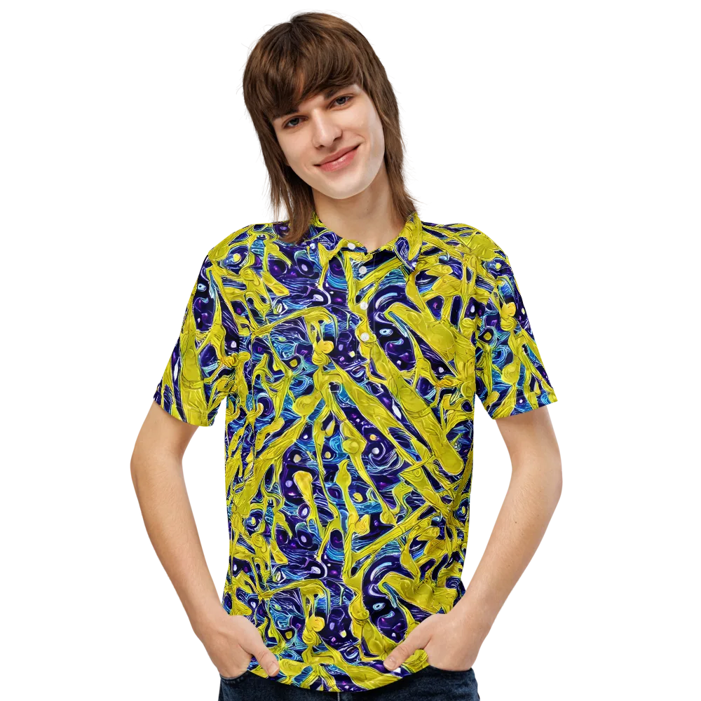 Liquid Sun on Men's Slim Fit Polo Shirt — Front