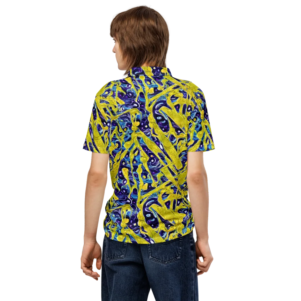 Liquid Sun on Men's Slim Fit Polo Shirt — Back