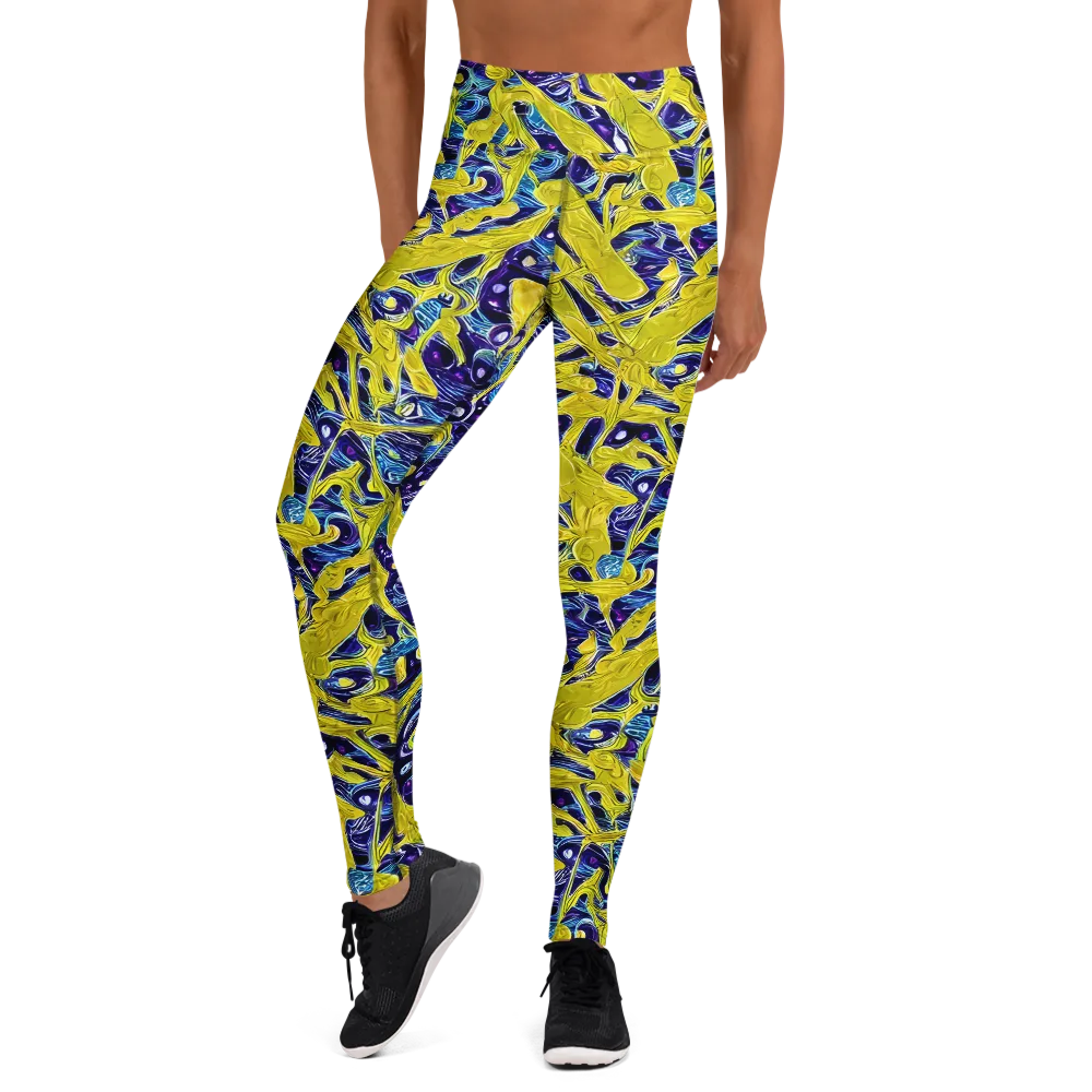 Liquid Sun on Yoga Leggings — Front