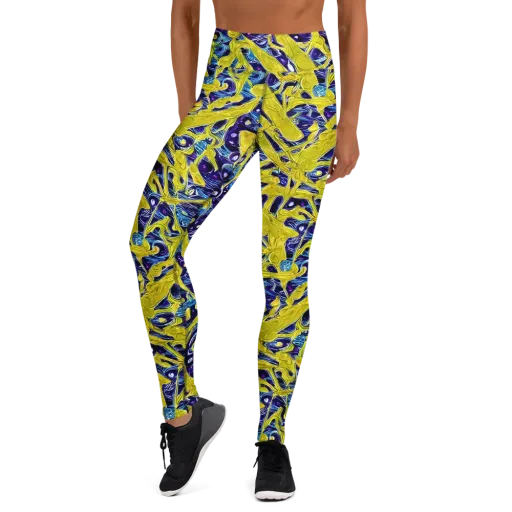 Liquid Sun on a Yoga Leggings