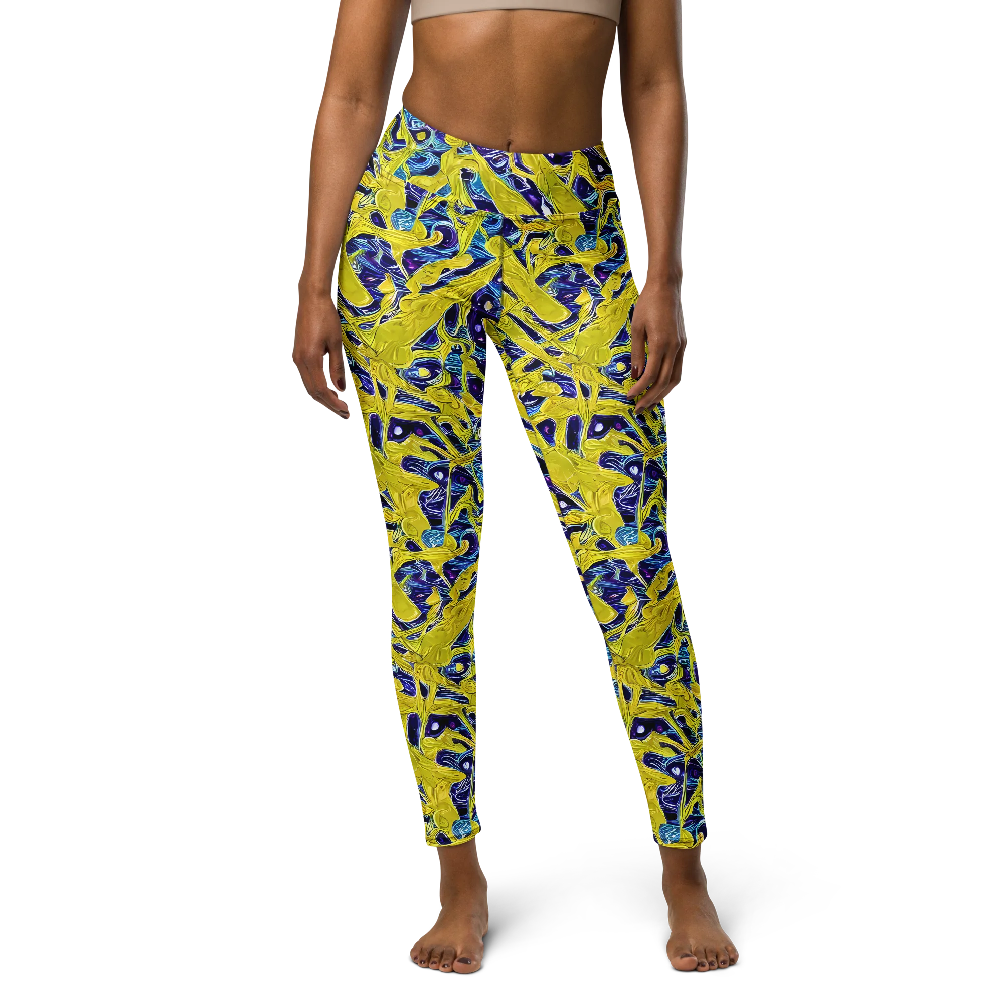 Liquid Sun on Yoga Leggings — Front