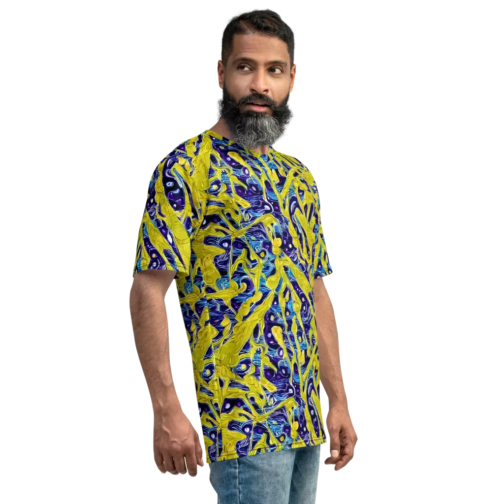 Liquid Sun on Men's Crew Neck T-Shirt — Right