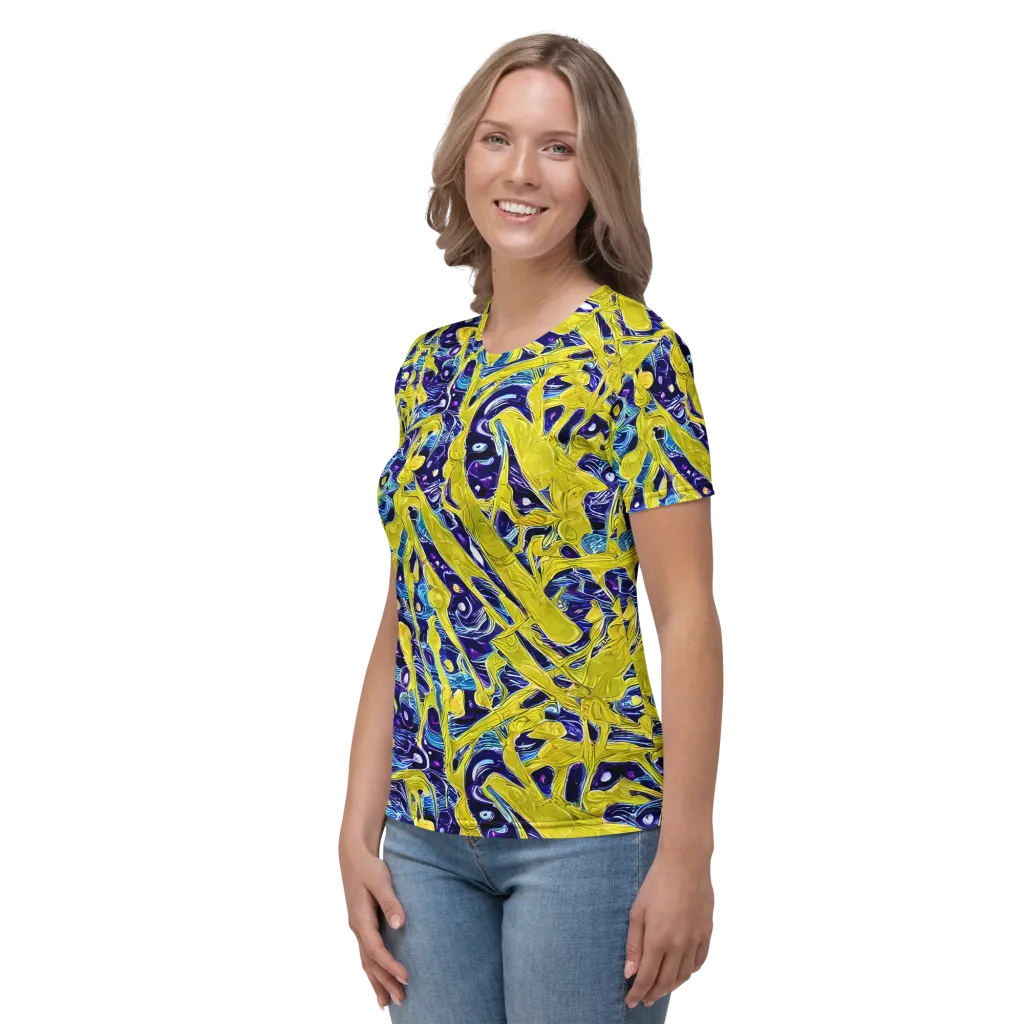 Liquid Sun on Women's Crew Neck T-Shirt — Left