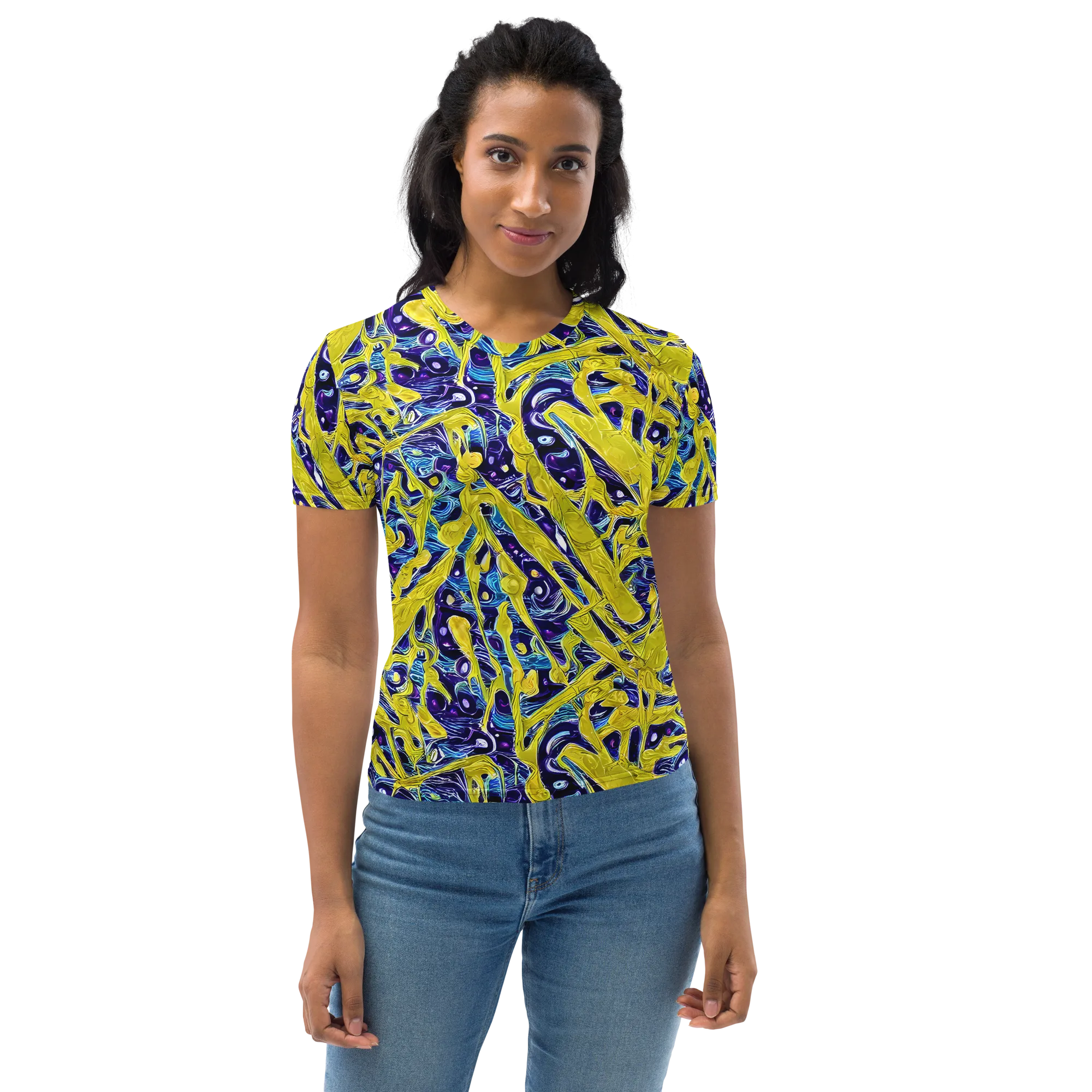 Liquid Sun on Women's Crew Neck T-Shirt — Front