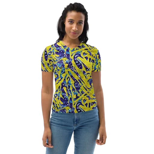 Liquid Sun on a Women's Crew Neck T-Shirt