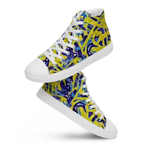 Liquid Sun on a Women's High Top Canvas Shoes