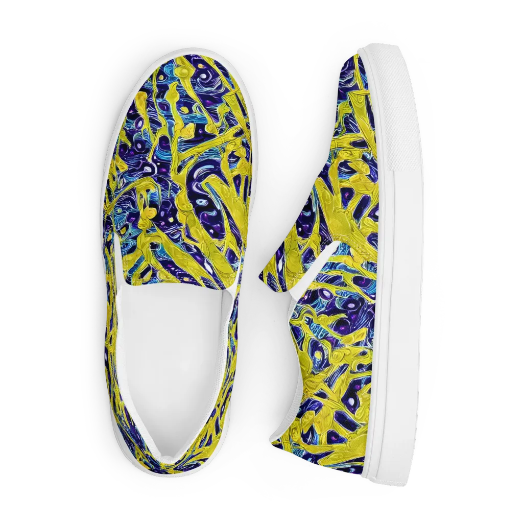 Liquid Sun on Men's Slip-On Canvas Shoes — Front