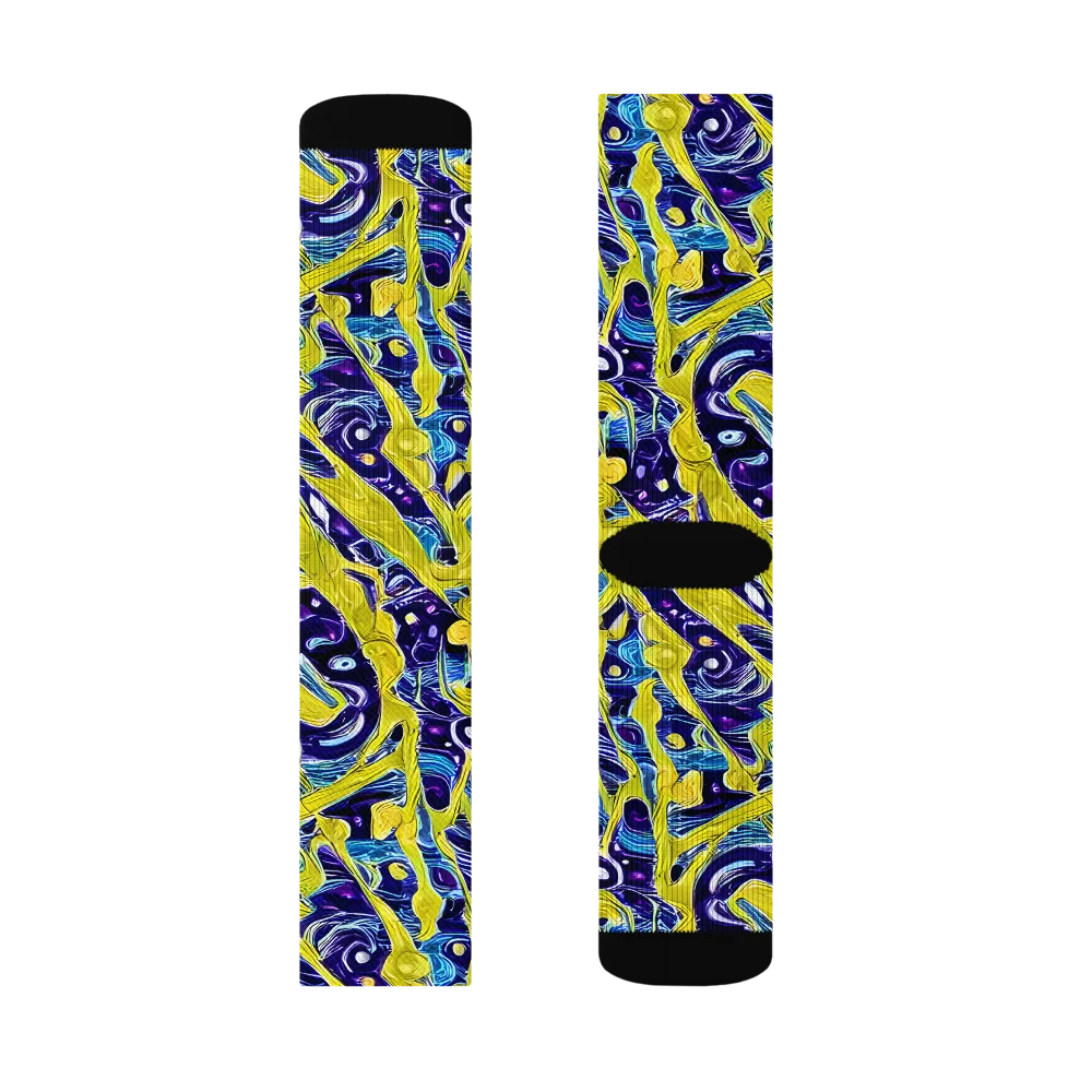 Liquid Sun on Socks — Left Sock