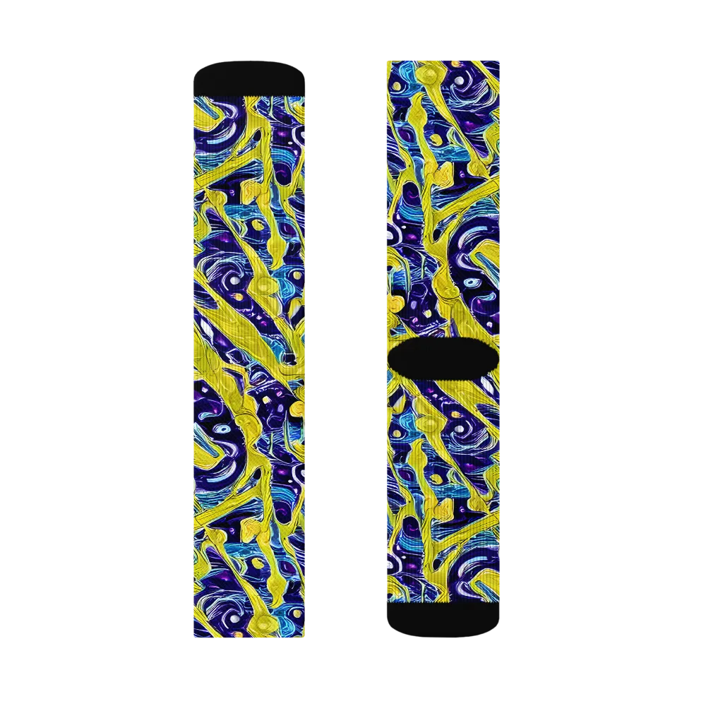 Liquid Sun on Socks — Right Sock