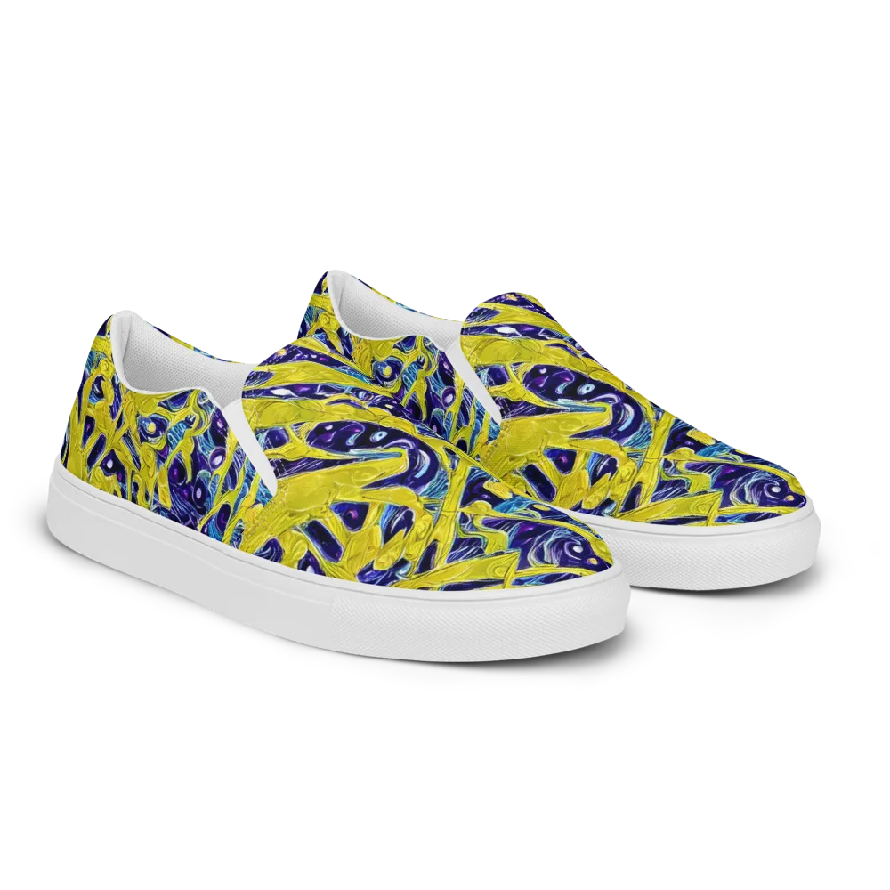 Liquid Sun on Women's Slip-On Canvas Shoes — Right Front