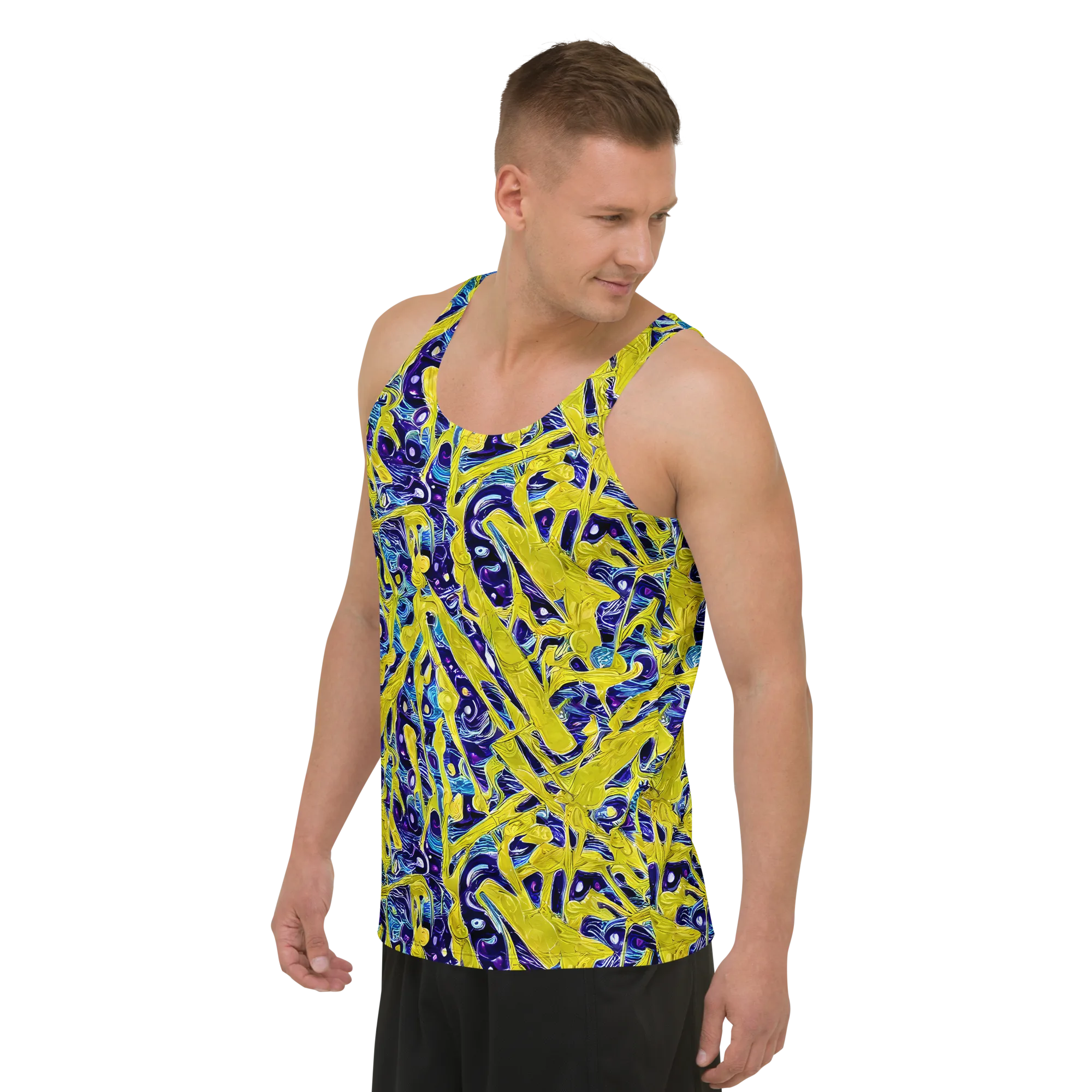 Liquid Sun on Men's Tank Top — Left Front