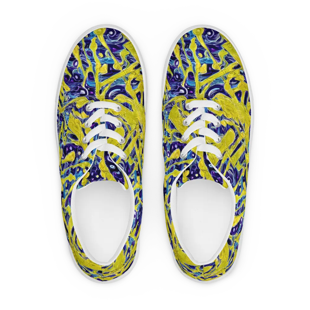 Liquid Sun on Men's Lace-Up Canvas Shoes — Front