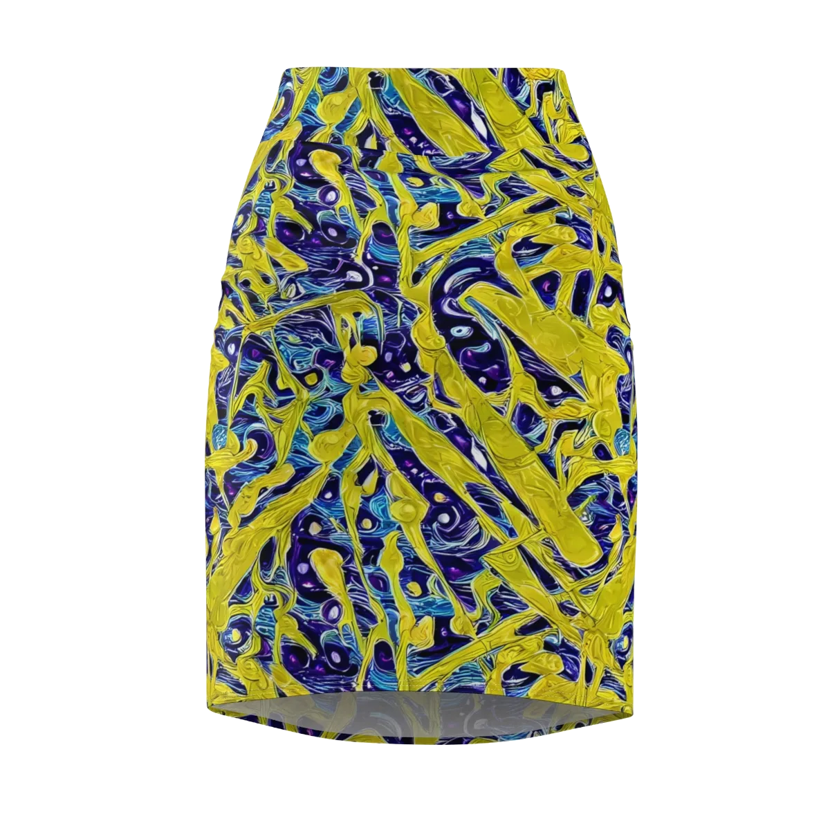 Liquid Sun on Pencil Skirt — Front